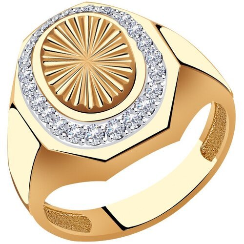 Купить Печатка Diamant online, красное золото, 585 проба, фианит, размер 20.5
<p>В наше...