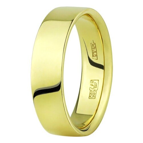 Купить Кольцо обручальное AZADE, желтое золото, 585 проба, размер 19.5, ширина 5 мм, же...