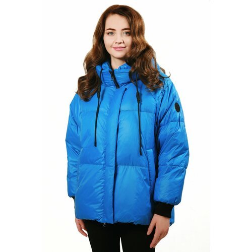 Купить Куртка , размер 52, бирюзовый, синий
Стильный легкий теплый пуховик женский с ка...