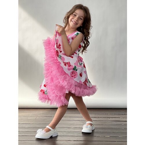 Купить Платье Бушон, размер 116-122, белый, розовый
Платье для девочки нарядное бушон S...