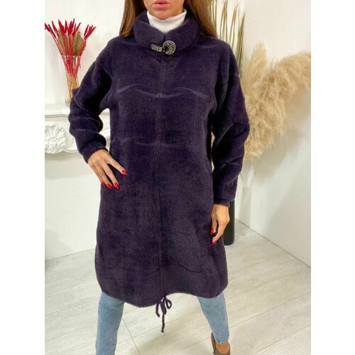 Купить Кардиган, размер 48/54, фиолетовый
Элегантный женский кардиган-пальто oversize,...