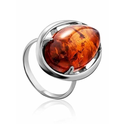 Купить Кольцо, янтарь, безразмерное, коричневый, серебряный
Крупное элегантное кольцо и...
