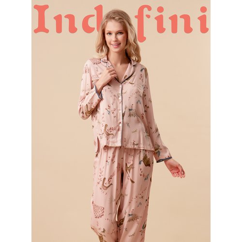 Купить Пижама Indefini, размер M(46), бирюзовый, фиолетовый
Домашняя пижама от торговой...