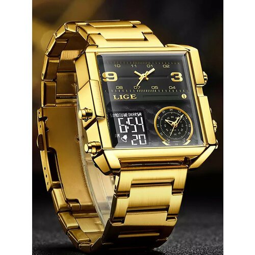 Купить Наручные часы, золотой, черный
Стильные, мощные наручные часы 3в1 - это многофун...