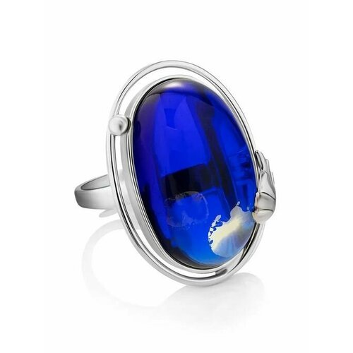Купить Кольцо, янтарь, безразмерное, синий, серебряный
Крупное кольцо из с натуральным...