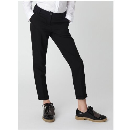 Купить Брюки Gulliver, размер 128, черный
Стильные черные укороченные брюки с манжетами...