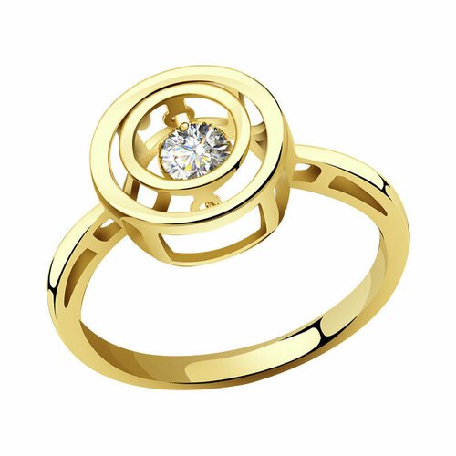 Купить Кольцо Diamant online, желтое золото, 585 проба, фианит, размер 16
<p>В нашем ин...