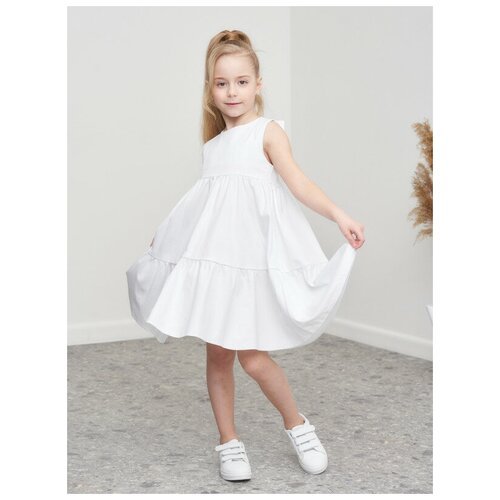 Купить Платье, размер 116, белый
Платье для девочки выполнено из 100% хлопка высокого к...