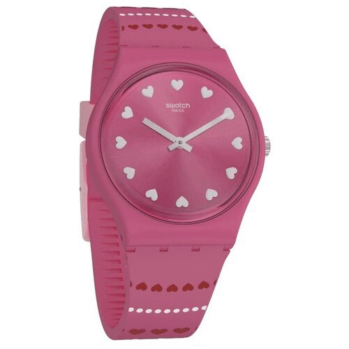 Купить Наручные часы swatch, розовый
Карусель розовых сердечек скачет вокруг ремешка CO...
