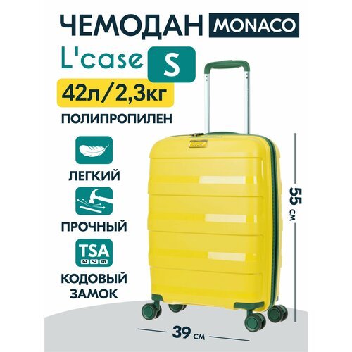 Купить Чемодан L'case Monaco, 35 л, размер S, желтый
Чемодан на колесах из коллекции MO...