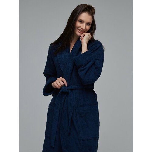 Купить Халат SENIY, размер 54/56, синий
Женский махровый халат без капюшона изготовлен...