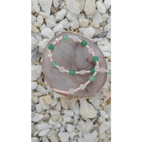 Купить Колье, зеленый, розовый
MAAN- бренд украшений ручной работы из натуральных камне...
