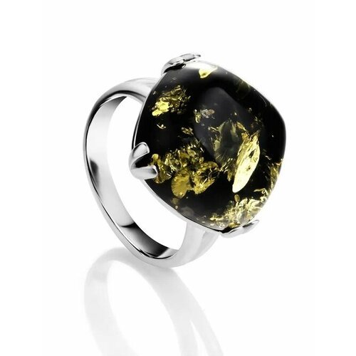 Купить Кольцо, янтарь, безразмерное, зеленый, серебряный
Стильное кольцо из с натуральн...