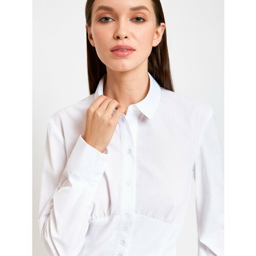 Купить Блуза Concept club, размер L, белый
Женская белая хлопковая рубашка с корсетной...