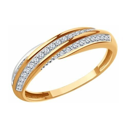 Купить Кольцо Diamant online, золото, 585 проба, фианит, размер 19
Золотое кольцо 29110...