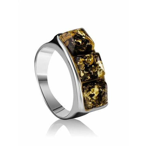 Купить Кольцо, янтарь, безразмерное, зеленый, серебряный
Необычное яркое кольцо из и ян...
