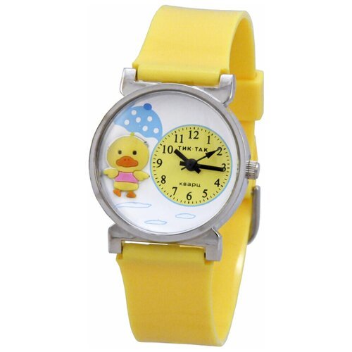 Купить Наручные часы Тик-Так, желтый
<p>Детские наручные часы Тик-Так Н103-1 уточка с т...