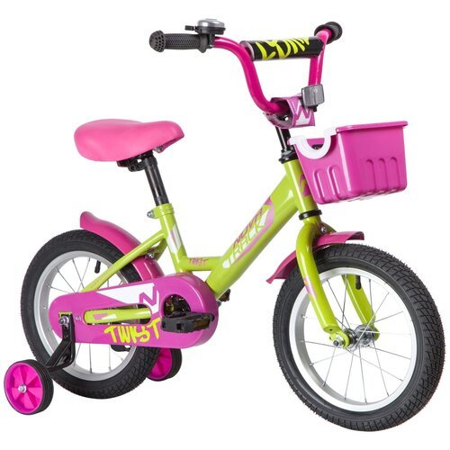 Купить Детский велосипед 20 Novatrack Twist салатово-розовый
<h3>Детский двухколесный в...
