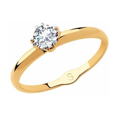 Купить Кольцо помолвочное Diamant online, золото, 585 проба, фианит, размер 17
<p>В наш...
