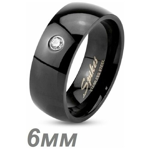 Купить Кольцо обручальное Spikes, размер 21.5, черный
Классическое черное кольцо глянце...