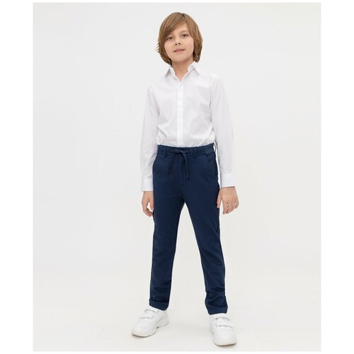 Купить Брюки Button Blue, размер 128, синий
Комфортные брюки базовой модели - основа га...
