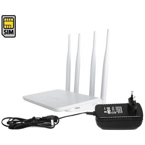 Купить 3G/4G Wi-Fi роутер с SIM картой HDком С80-4G (белый) (F1505EU) и 4G модемом - Wi...