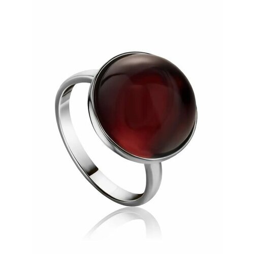 Купить Кольцо, янтарь, безразмерное, бордовый, серебряный
Эффектное кольцо из и натурал...