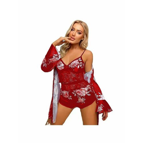 Купить Халат , размер 46, красный
Сексуальная ночная пижама радость для ваших глаз! <br...