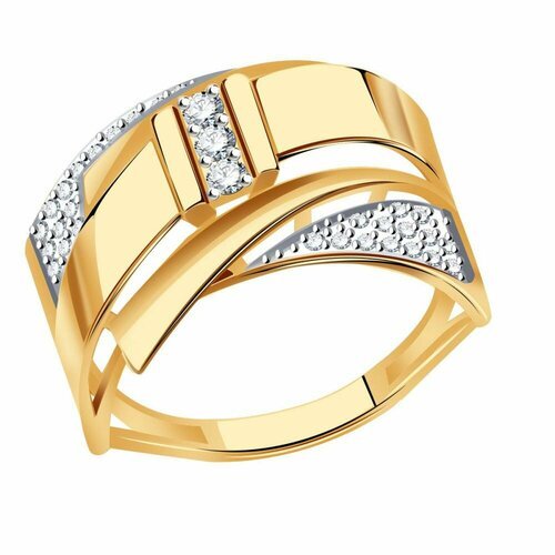 Купить Кольцо Diamant online, золото, 585 проба, фианит, размер 18.5, прозрачный
<p>В н...