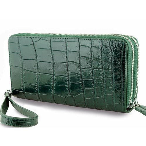 Купить Портмоне Exotic Leather, зеленый
Зеленый мужской клатч на 2-х молниях из гладкой...
