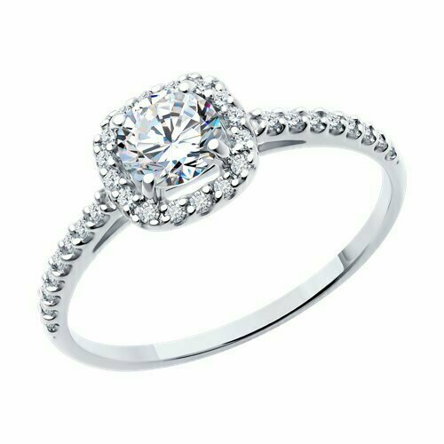 Купить Кольцо Diamant online, белое золото, 585 проба, фианит, размер 17
<p>В нашем инт...