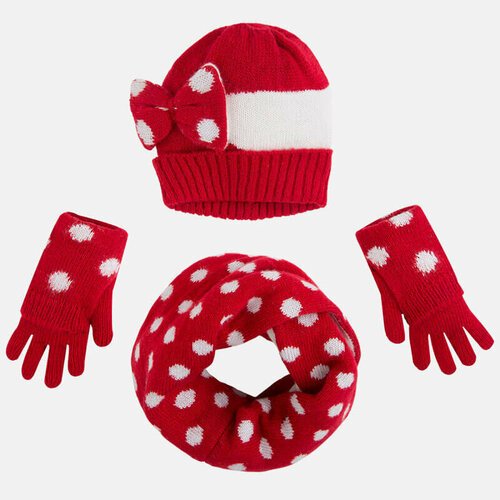 Купить Шапка Mayoral, размер 52/54, красный
Шапка с шарфом и перчатками Mayoral для дев...