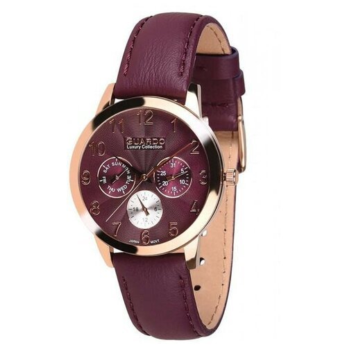 Купить Наручные часы Guardo, бордовый, золотой
Часы Guardo S01871.8 бордо бренда Guardo...