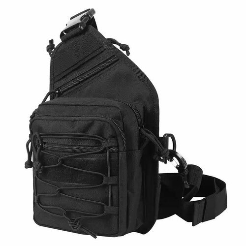 Купить Тактическая сумка нагрудная/однолямочный городской рюкзак Шторм черный
Главные п...