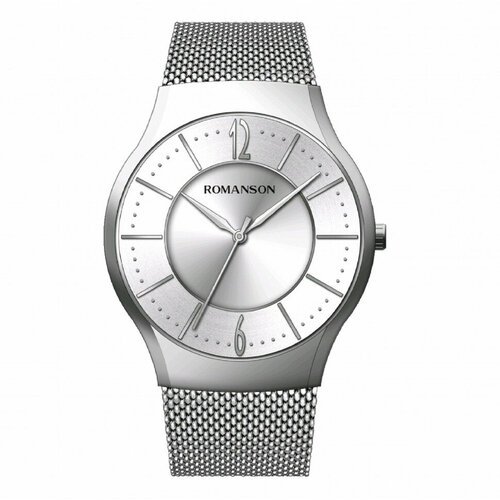 Купить Наручные часы ROMANSON, серебряный
Мужские кварцевые часы на стальном миланском...