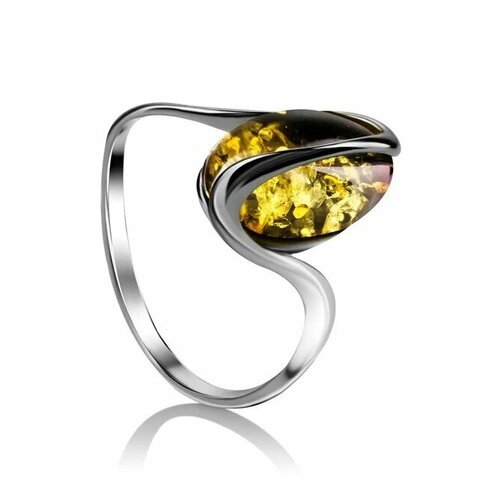 Купить Кольцо, янтарь, безразмерное, зеленый, серебряный
Элегантное кольцо «Милан» из и...