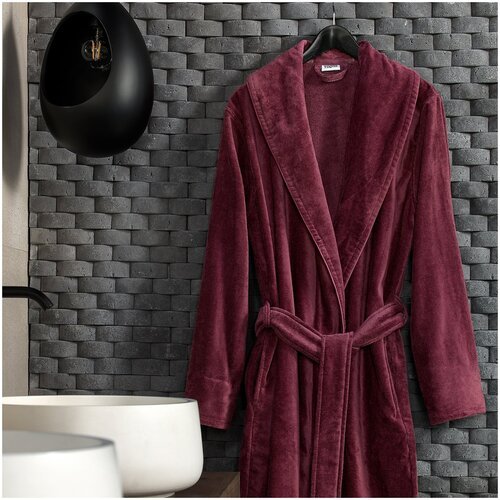 Купить Халат Togas, размер 46, бордовый
Однотонный велюровый мужской халат «Саймон» – к...