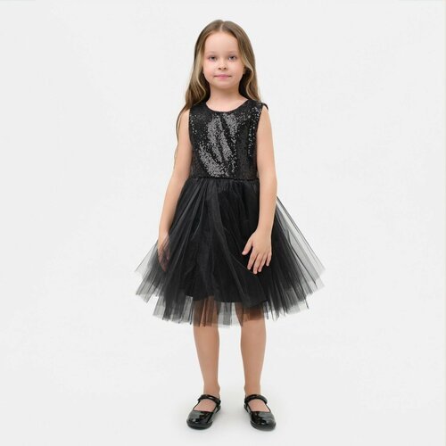 Купить Платье-пачка Kaftan, вискоза, нарядное, размер 30, черный
Платье детское с пайет...