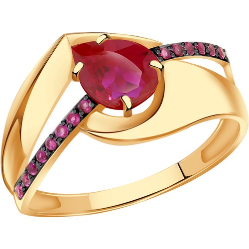 Купить Кольцо Diamant online, золото, 585 проба, корунд, фианит, размер 19.5
<p>В нашем...