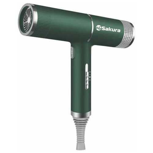 Купить Фен Sakura SA-4051GR (зеленый)
Фен электрический, 1600 Вт, 3 режима работы (без...