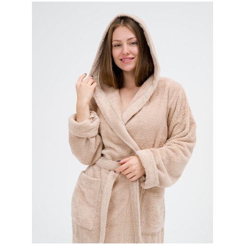 Купить Халат BIO-TEXTILES, размер 44-46, бежевый
Женский махровый халат с капюшоном изг...
