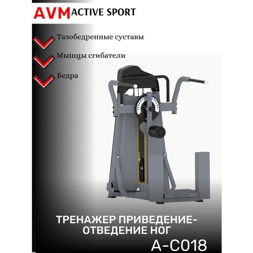 Купить Профессиональный силовой тренажер для зала Приведение-Отведение ног AVM A-C018
<...