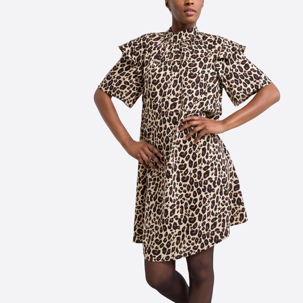 Купить Платье с короткими рукавами и леопардовым принтом 46 другие
Платье с принтом IKK...