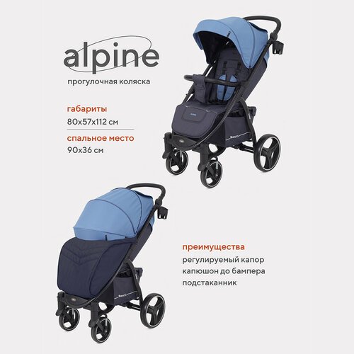 Купить Коляска прогулочная всесезонная Rant basic Alpine RA450, Blue
<h3>Коляска детска...