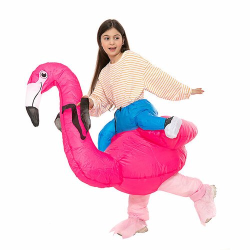 Купить Надувной костюм "Наездник на фламинго" для детей, нарядное платье , надувной кос...