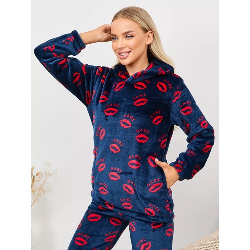 Купить Пижама Miki's Deli, размер 42-44, синий, красный
Женская пижама теплая с капюшон...
