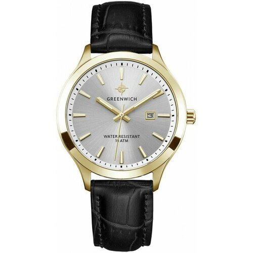 Купить Наручные часы GREENWICH Helm, золотой, черный
Массивный корпус часов с полирован...