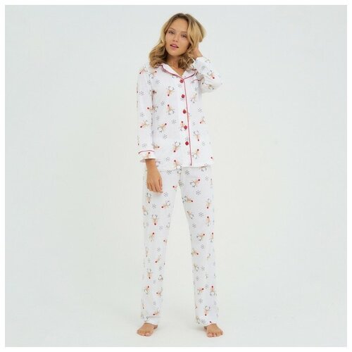 Купить Пижама , размер 52-54, белый
Пижама женская (рубашка и брюки) KAFTAN "Deers" р.5...