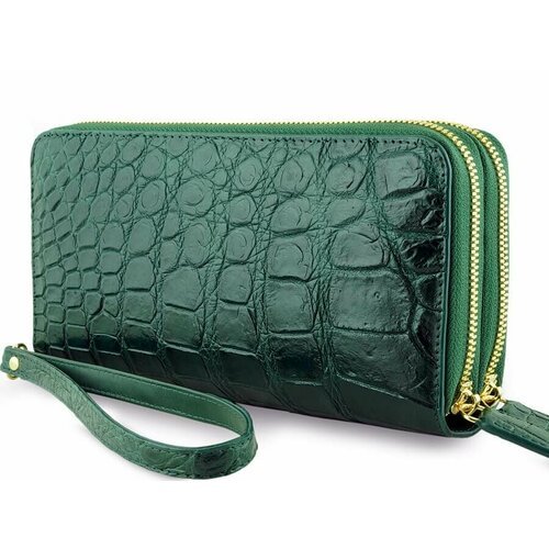 Купить Портмоне Exotic Leather, зеленый
Зеленый клатч на 2-х "золотых" молниях из натур...