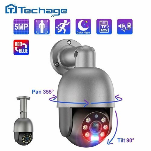 Купить Techage 5MP PTZ Security POE IP-камера видеонаблюдения
Теплые советы:<br><br>Кам...